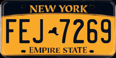 NY license plate FEJ7269