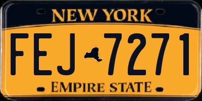 NY license plate FEJ7271