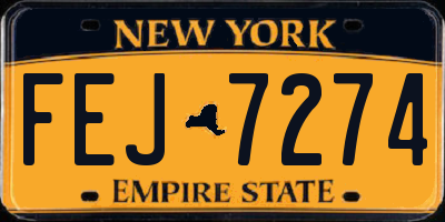 NY license plate FEJ7274