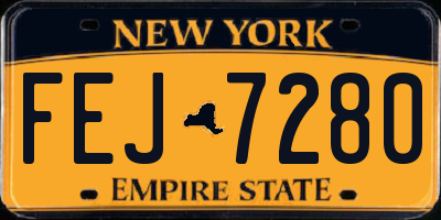 NY license plate FEJ7280