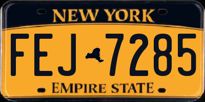 NY license plate FEJ7285