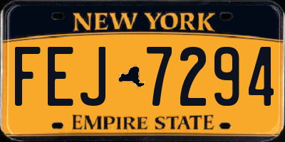 NY license plate FEJ7294