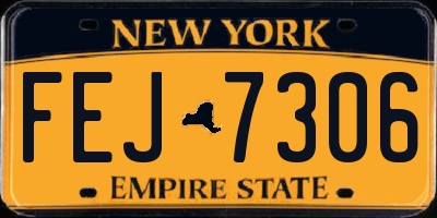 NY license plate FEJ7306