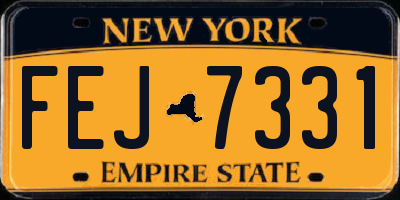 NY license plate FEJ7331