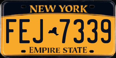 NY license plate FEJ7339