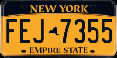 NY license plate FEJ7355