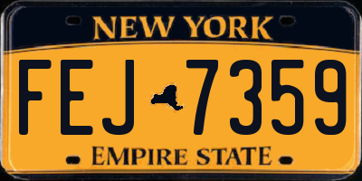 NY license plate FEJ7359