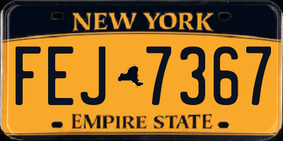 NY license plate FEJ7367