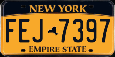NY license plate FEJ7397