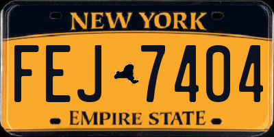 NY license plate FEJ7404