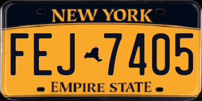 NY license plate FEJ7405