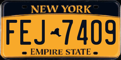 NY license plate FEJ7409
