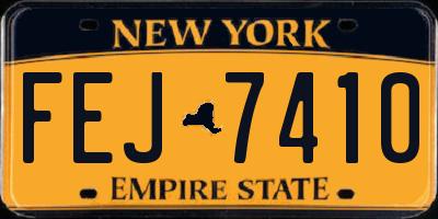 NY license plate FEJ7410