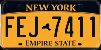 NY license plate FEJ7411