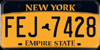 NY license plate FEJ7428