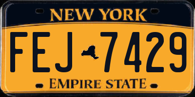NY license plate FEJ7429
