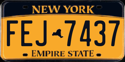 NY license plate FEJ7437