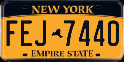 NY license plate FEJ7440