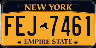 NY license plate FEJ7461