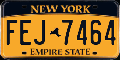 NY license plate FEJ7464