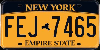 NY license plate FEJ7465
