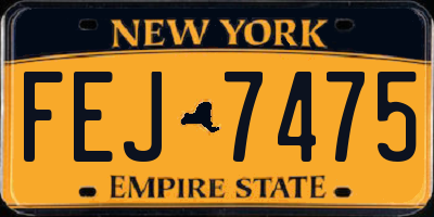NY license plate FEJ7475