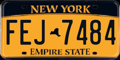 NY license plate FEJ7484