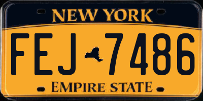 NY license plate FEJ7486