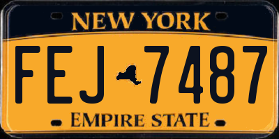 NY license plate FEJ7487