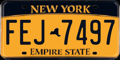 NY license plate FEJ7497
