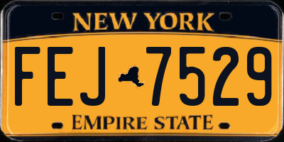 NY license plate FEJ7529