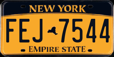 NY license plate FEJ7544