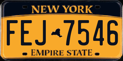 NY license plate FEJ7546