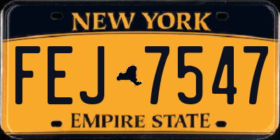 NY license plate FEJ7547