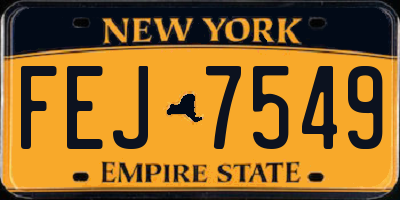 NY license plate FEJ7549