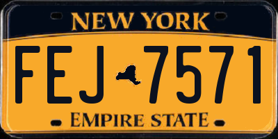 NY license plate FEJ7571