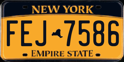 NY license plate FEJ7586
