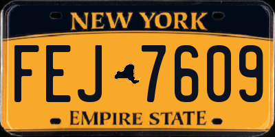 NY license plate FEJ7609
