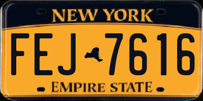 NY license plate FEJ7616