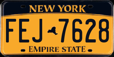 NY license plate FEJ7628