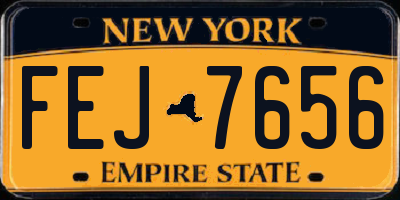 NY license plate FEJ7656