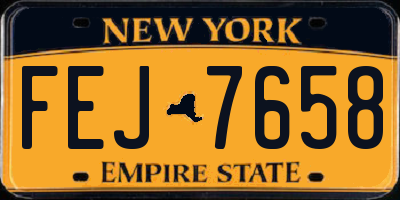 NY license plate FEJ7658