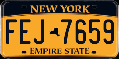 NY license plate FEJ7659