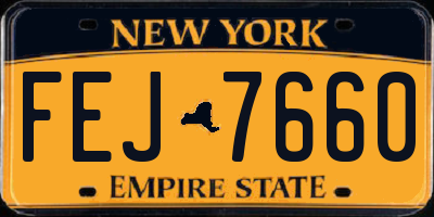 NY license plate FEJ7660