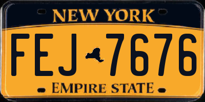 NY license plate FEJ7676