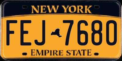 NY license plate FEJ7680