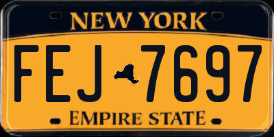 NY license plate FEJ7697