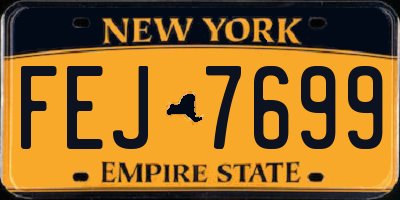 NY license plate FEJ7699