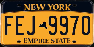 NY license plate FEJ9970