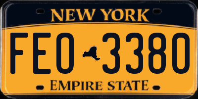 NY license plate FEO3380